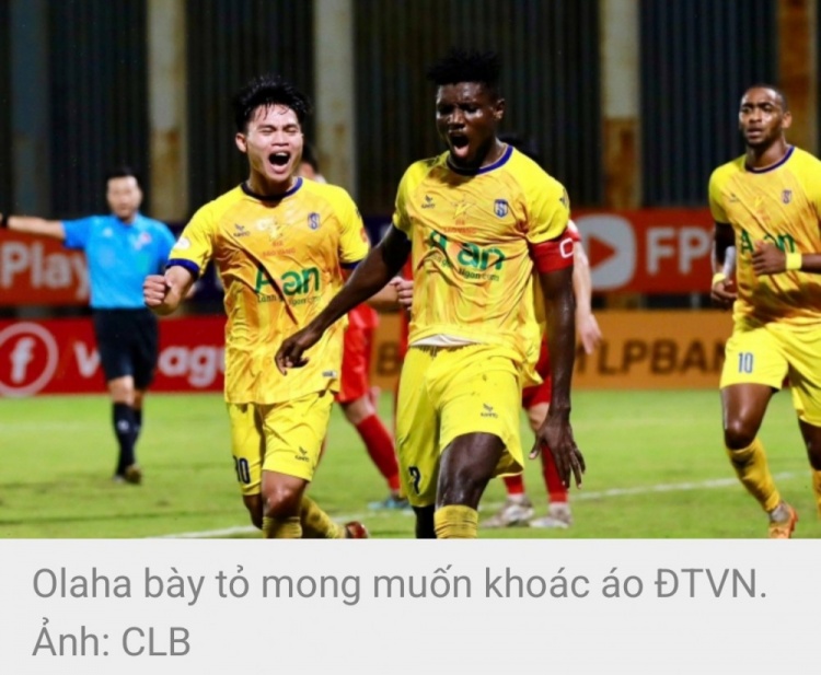 开云体育下载-越媒报道尼日利亚外援奥拉哈寻求归化越南，有意代表越南队参赛